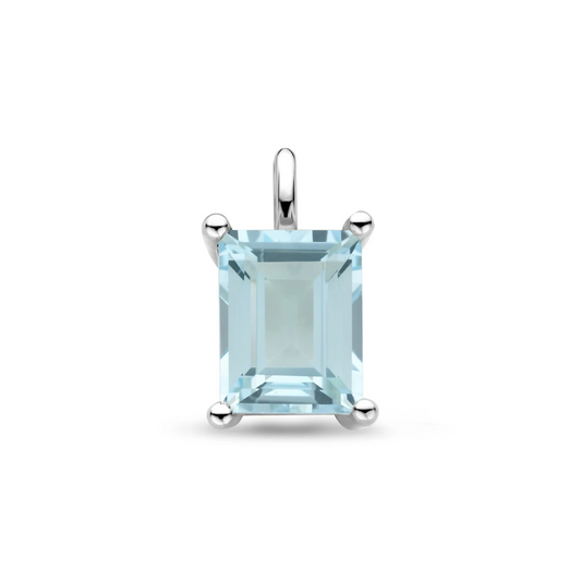 hanger sky blue topaas 14,5 mm zilver gerhodineerd