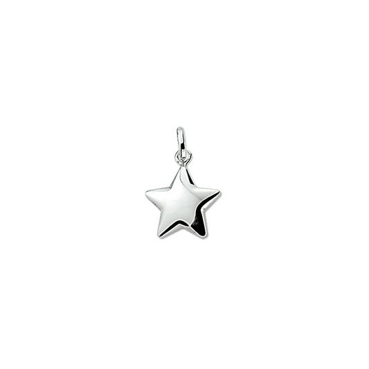 hanger ster zilver gerhodineerd
