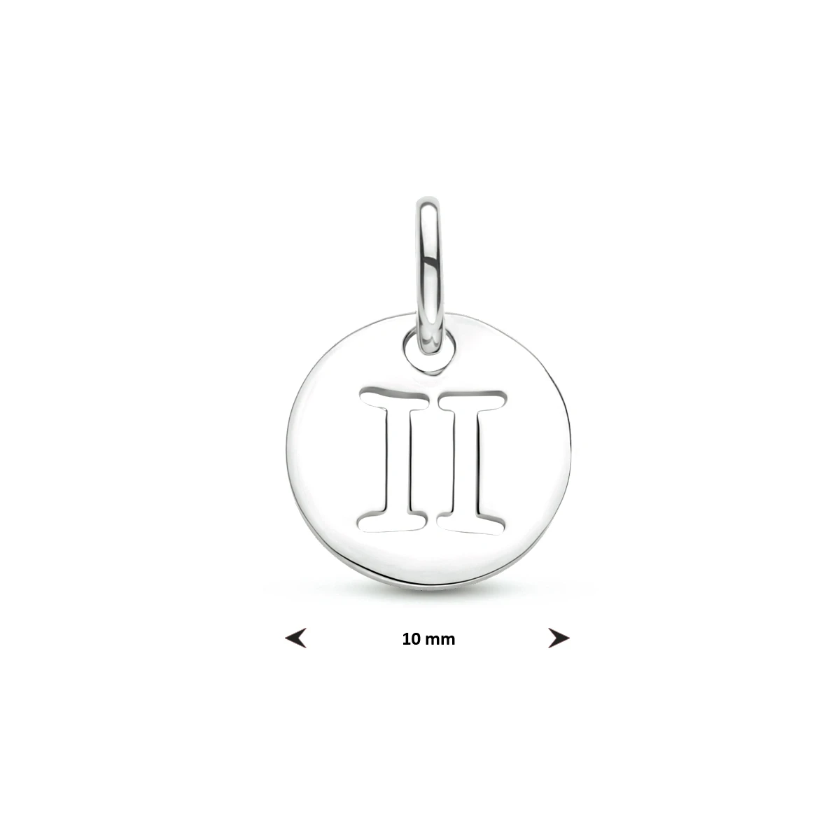 hanger sterrenbeeld 13 mm zilver gerhodineerd