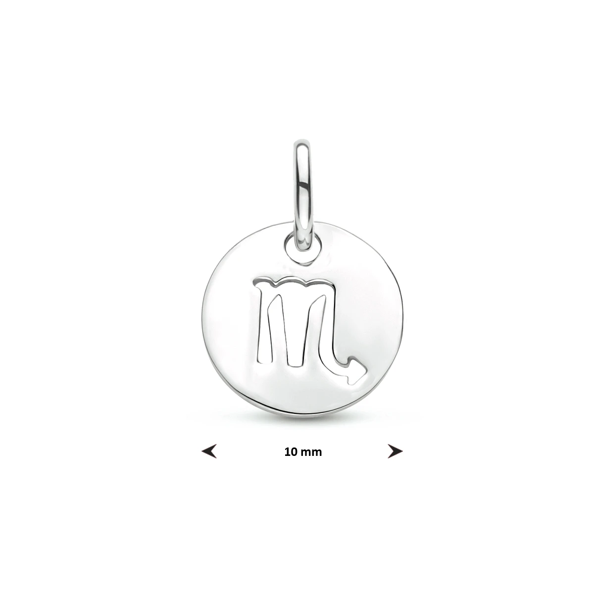 hanger sterrenbeeld 13 mm zilver gerhodineerd