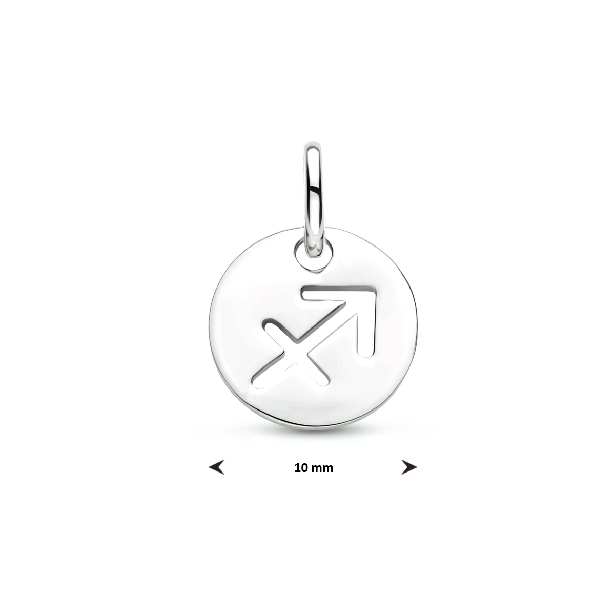 hanger sterrenbeeld 13 mm zilver gerhodineerd