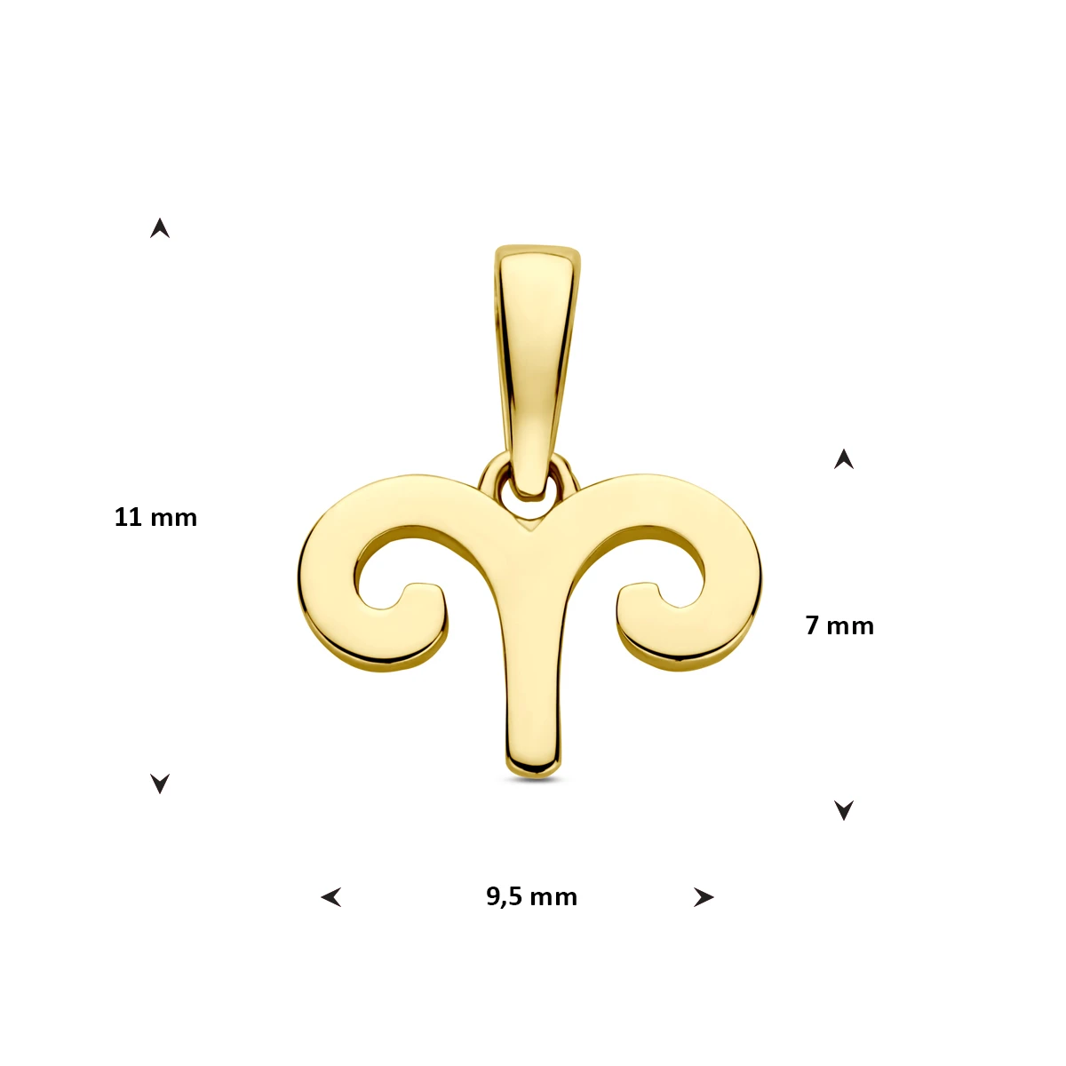 hanger sterrenbeeld 14K geelgoud