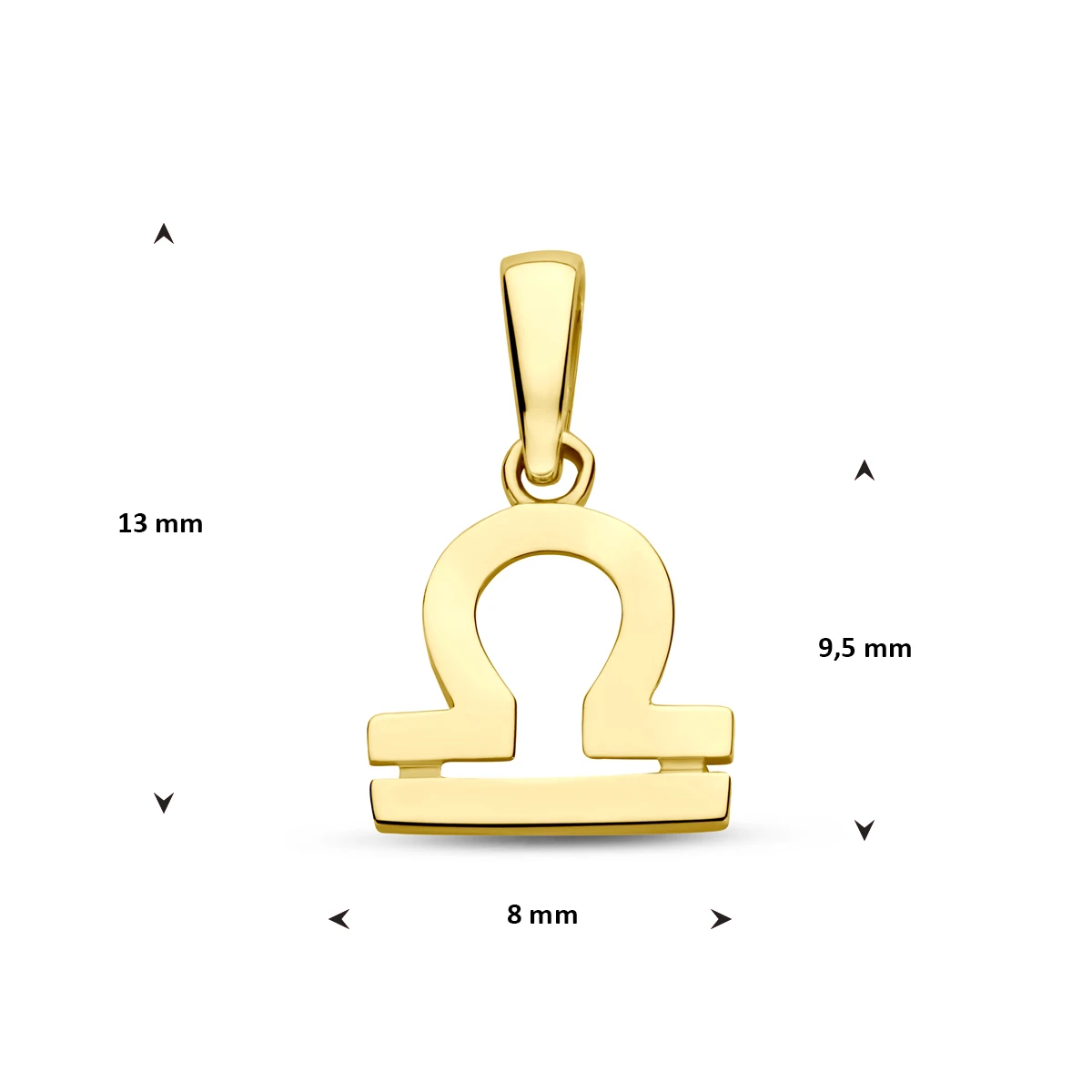 hanger sterrenbeeld 14K geelgoud