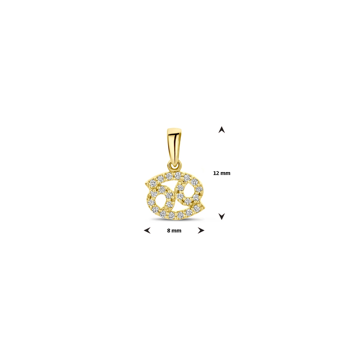 hanger sterrenbeeld diamant h si 14K geelgoud