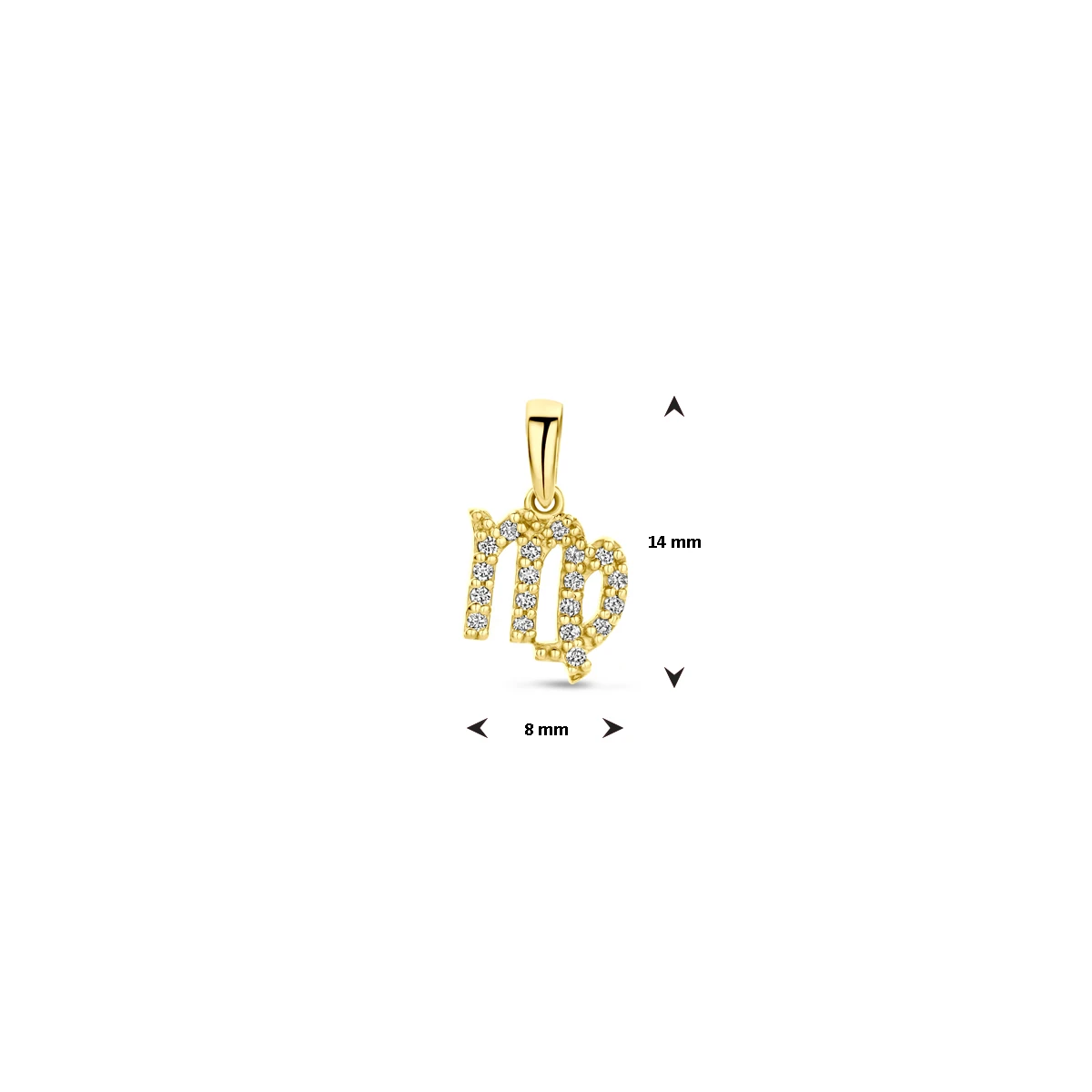 hanger sterrenbeeld diamant h si 14K geelgoud