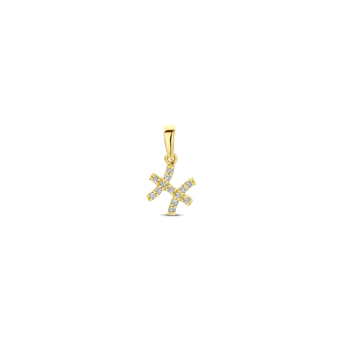 hanger sterrenbeeld diamant h si 14K geelgoud