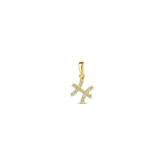 hanger sterrenbeeld diamant h si 14K geelgoud