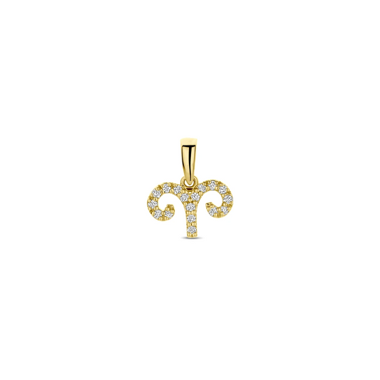 hanger sterrenbeeld diamant h si 14K geelgoud