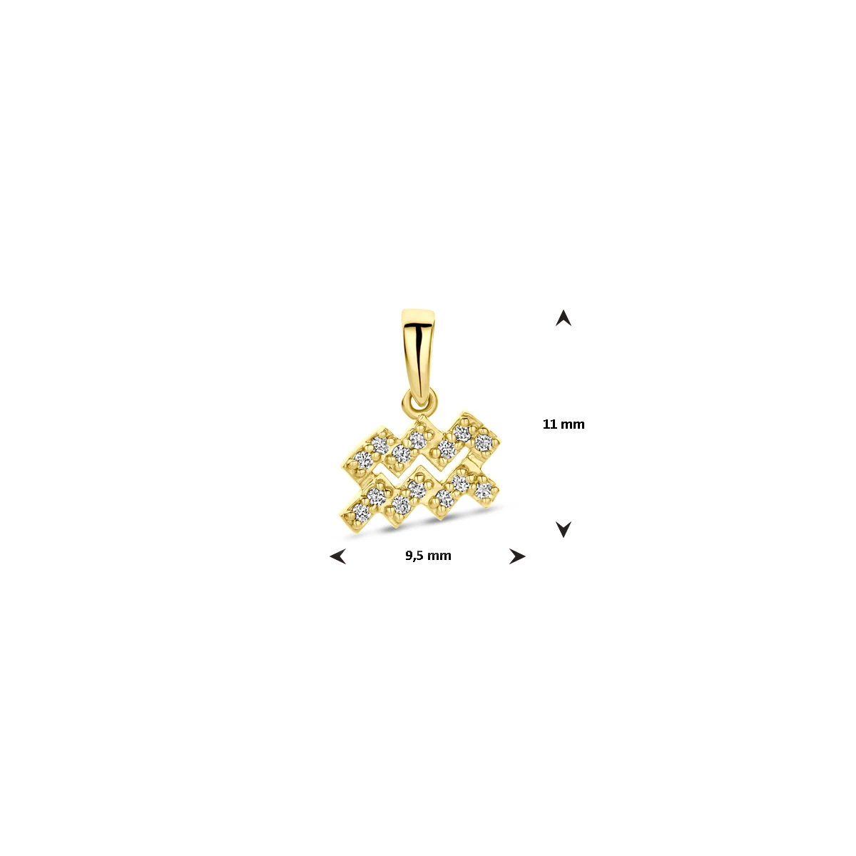 hanger sterrenbeeld diamant h si 14K geelgoud