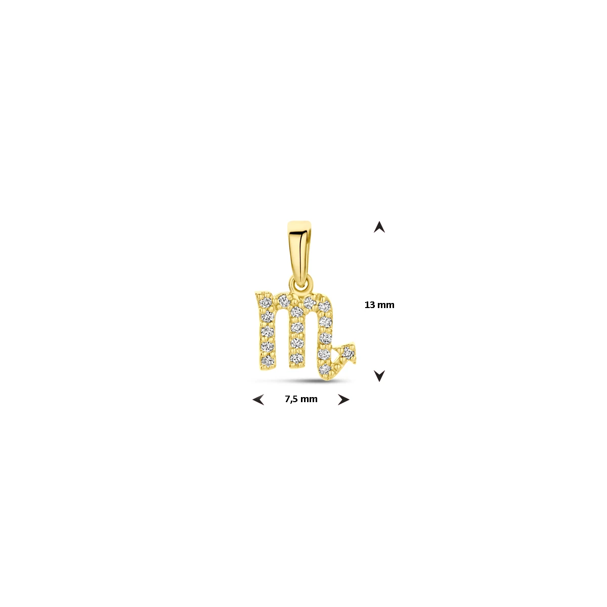 hanger sterrenbeeld diamant h si 14K geelgoud