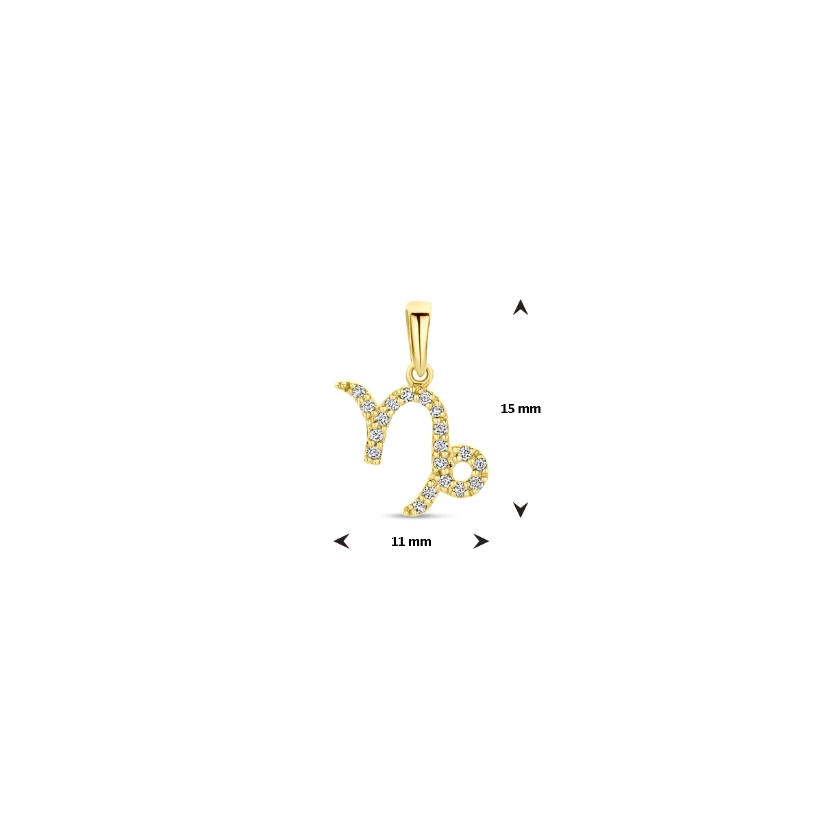hanger sterrenbeeld diamant h si 14K geelgoud