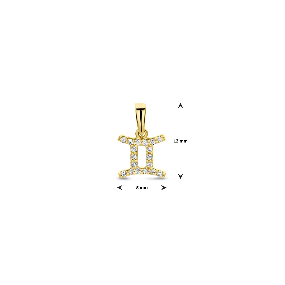 hanger sterrenbeeld diamant h si 14K geelgoud