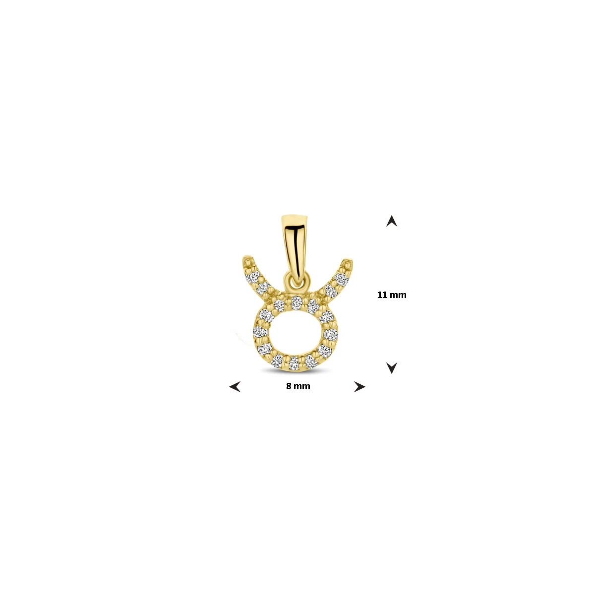 hanger sterrenbeeld diamant h si 14K geelgoud