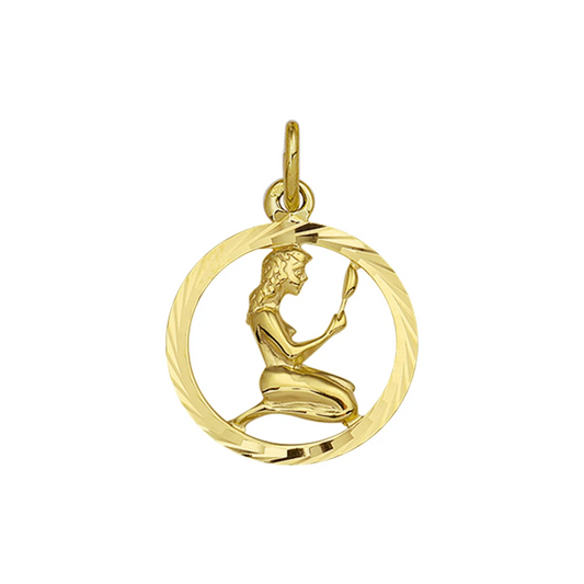 hanger sterrenbeeld gediamanteerd 14K geelgoud