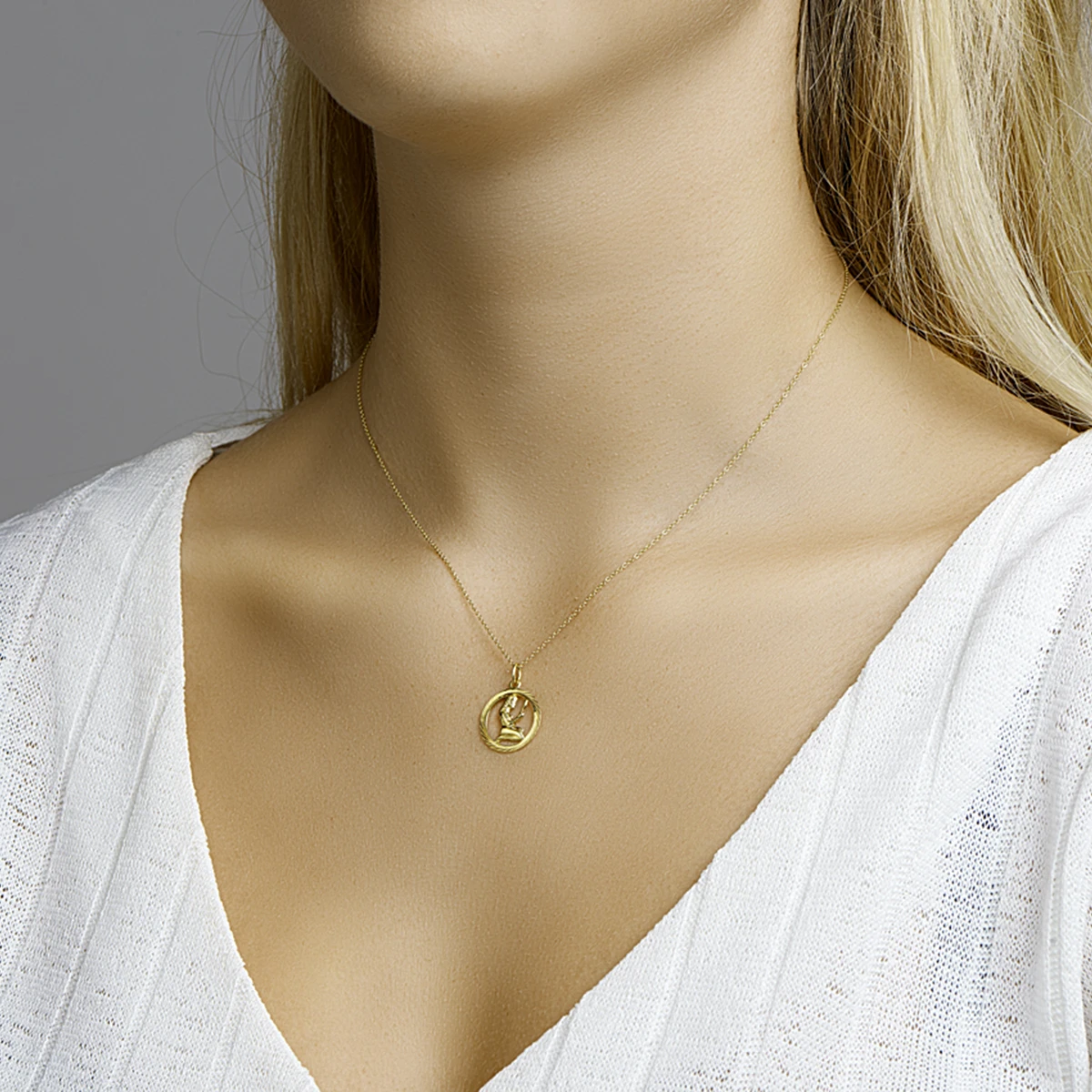 hanger sterrenbeeld gediamanteerd 14K geelgoud