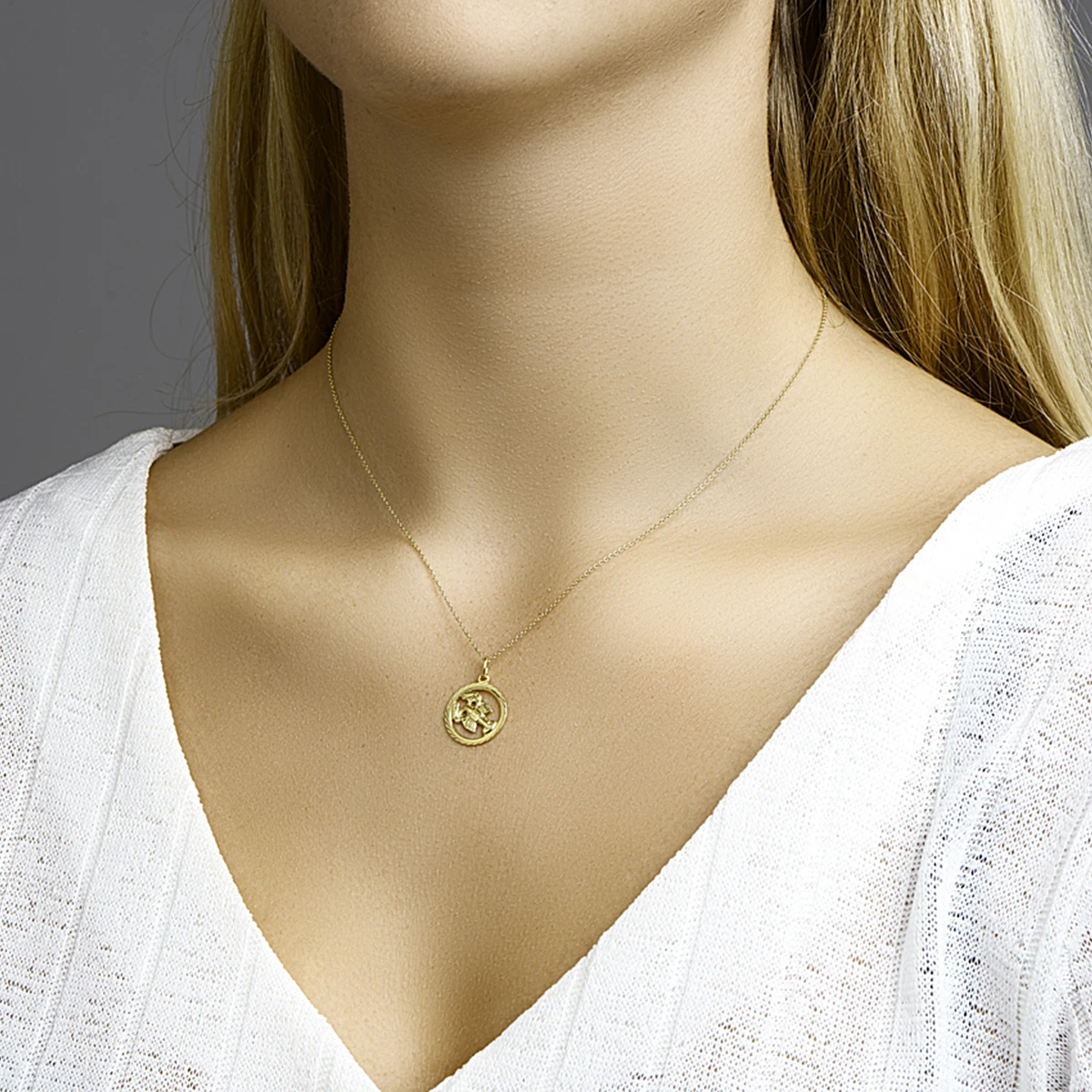 hanger sterrenbeeld gediamanteerd 14K geelgoud