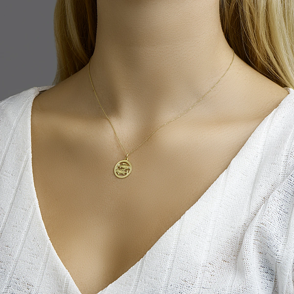 hanger sterrenbeeld gediamanteerd 14K geelgoud