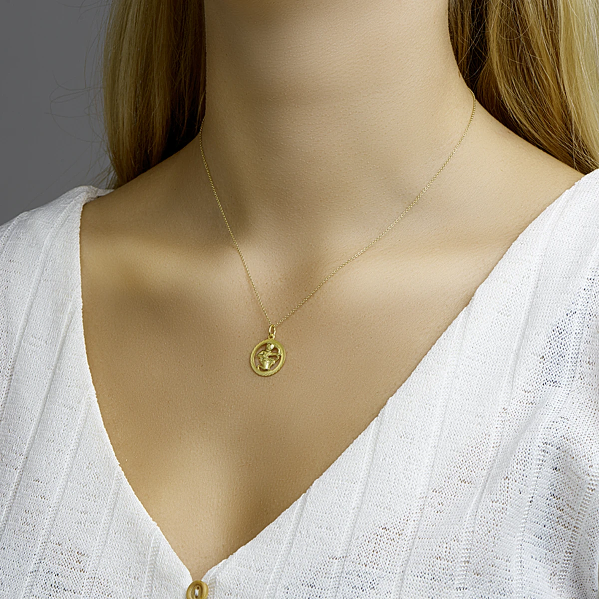 hanger sterrenbeeld gediamanteerd 14K geelgoud