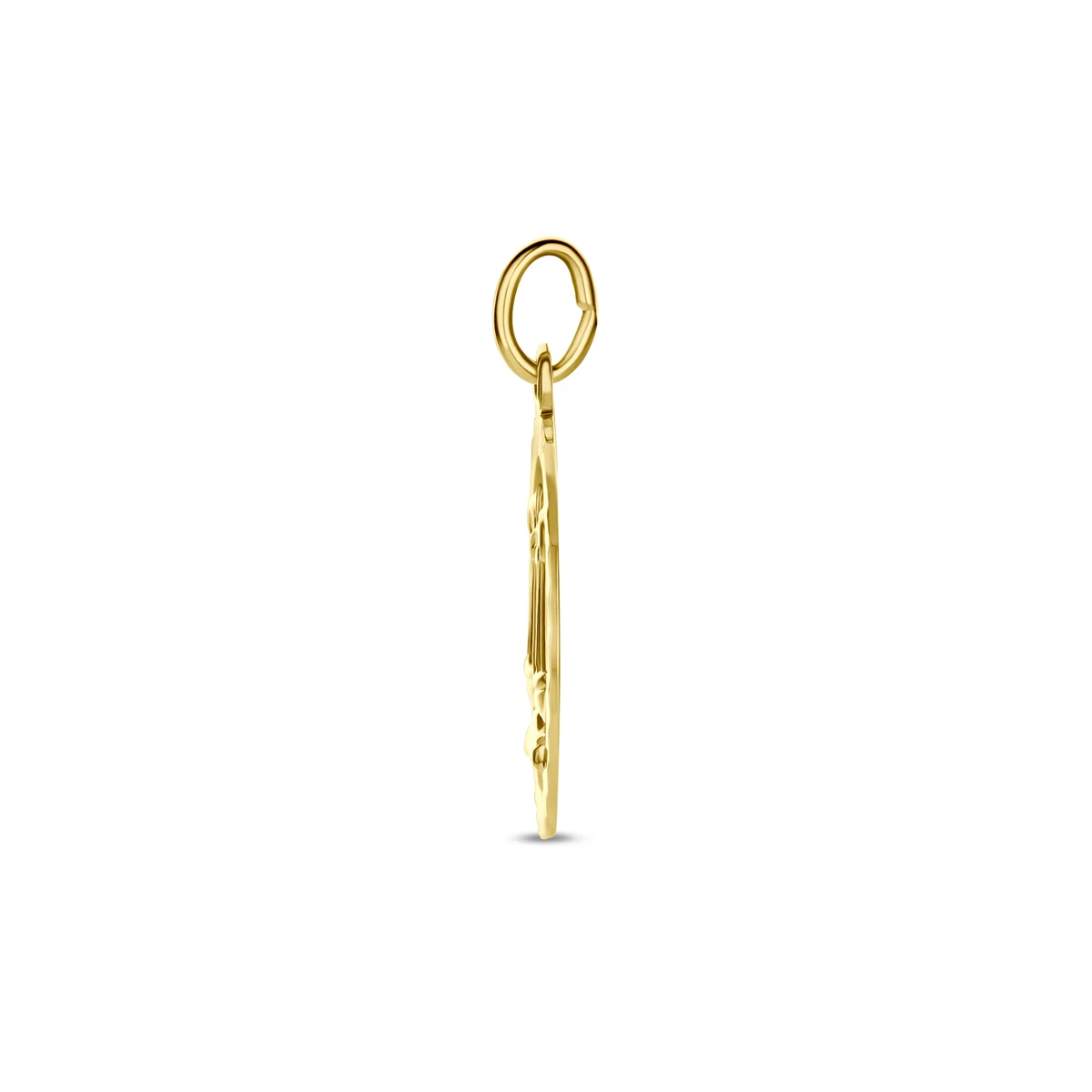 hanger sterrenbeeld gediamanteerd 16 mm 14K geelgoud