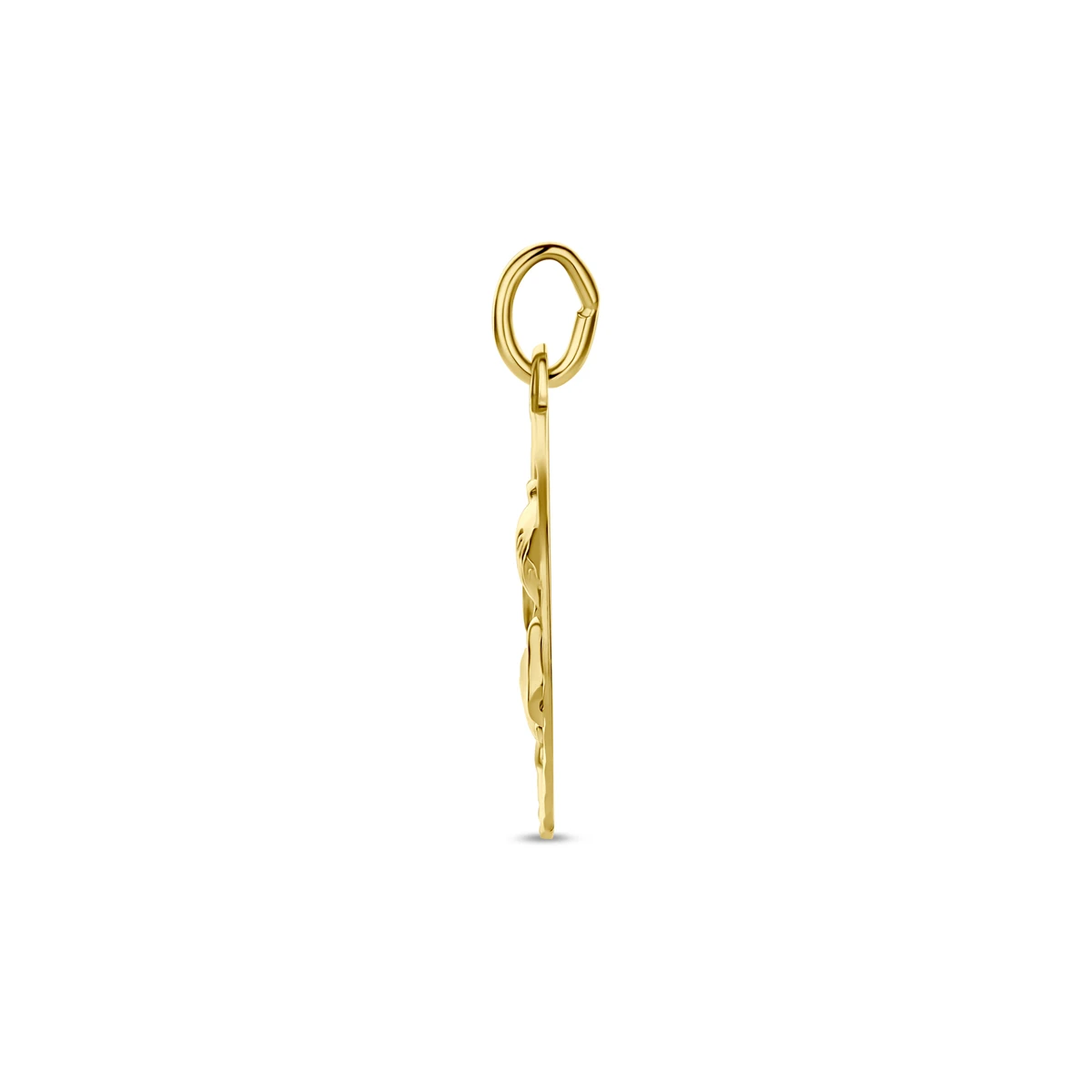 hanger sterrenbeeld gediamanteerd 16 mm 14K geelgoud