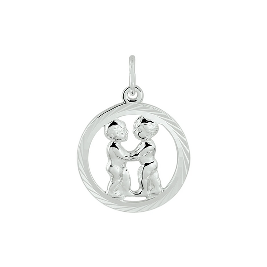 hanger sterrenbeeld gediamanteerd zilver wit