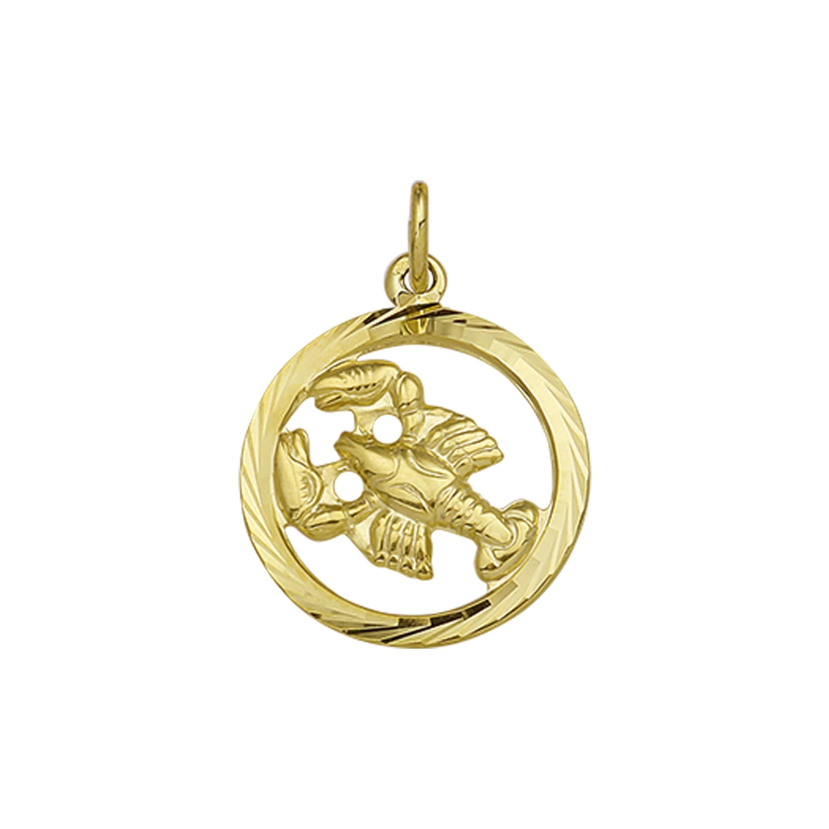 hanger sterrenbeeld kreeft gediamanteerd 14K geelgoud