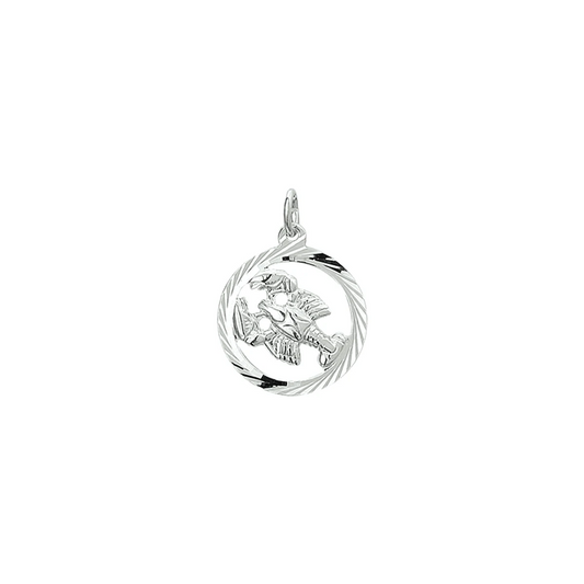 hanger sterrenbeeld kreeft gediamanteerd zilver gerhodineerd