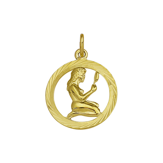 hanger sterrenbeeld maagd gediamanteerd 14K geelgoud