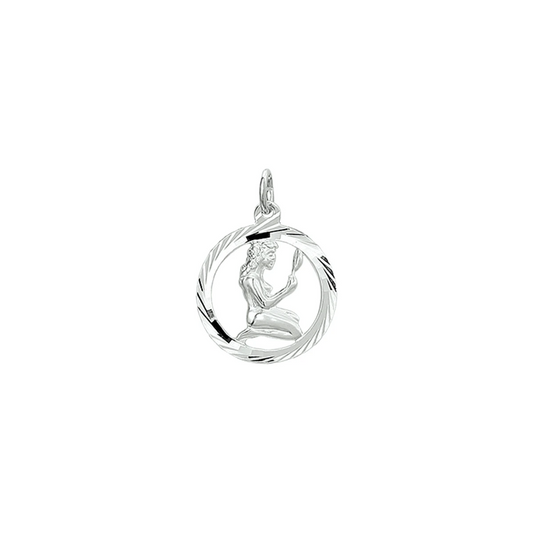 hanger sterrenbeeld maagd gediamanteerd zilver gerhodineerd