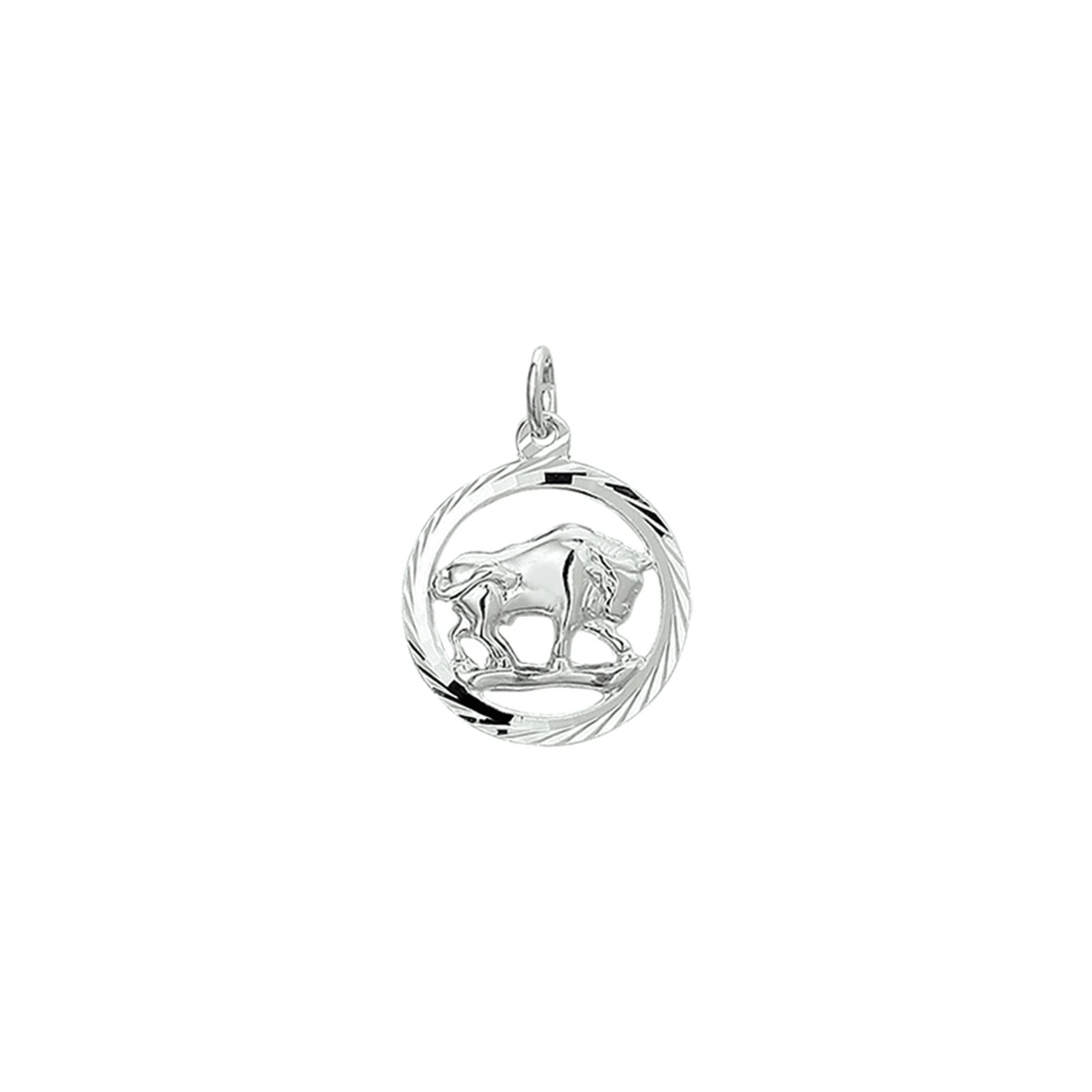hanger sterrenbeeld stier gediamanteerd zilver gerhodineerd