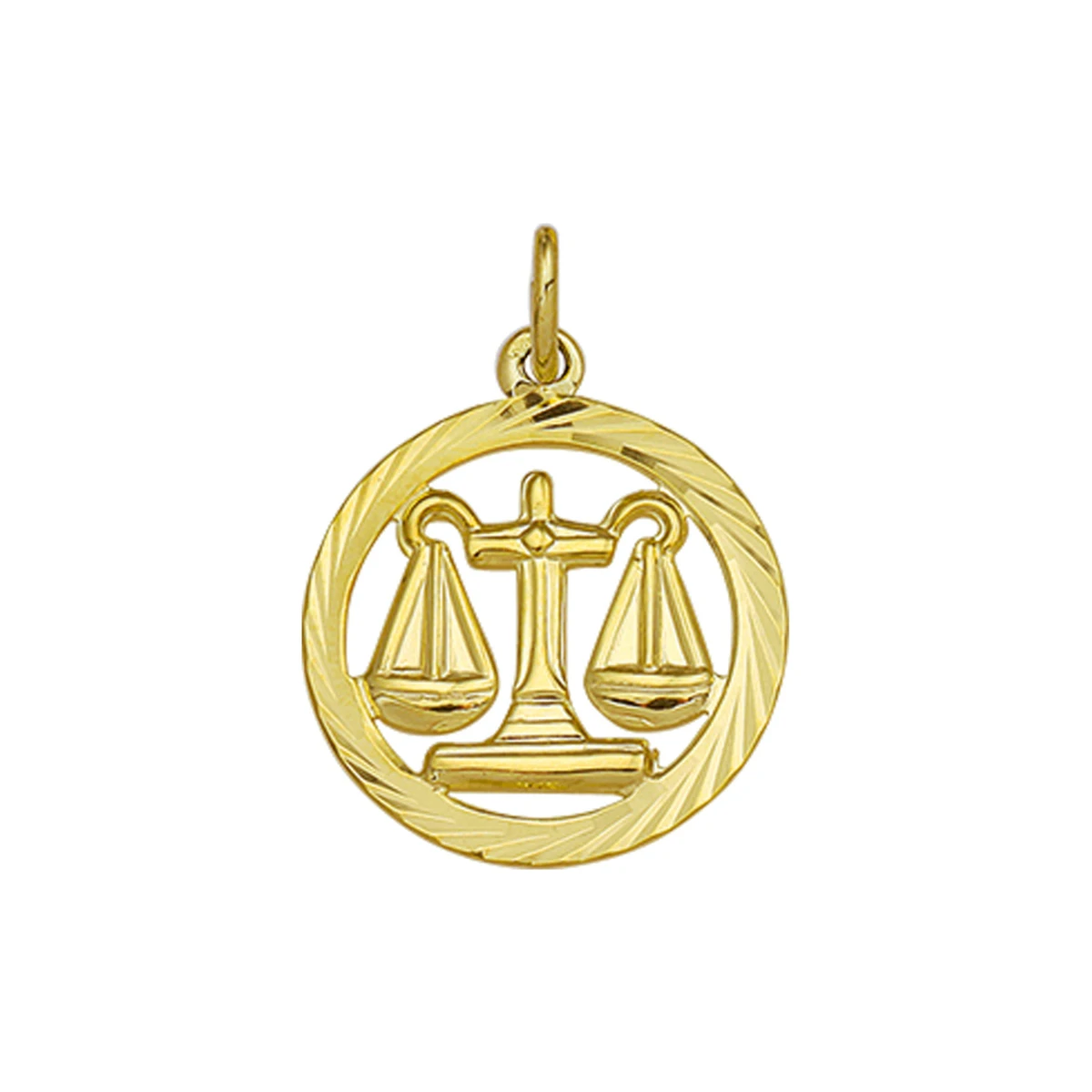 hanger sterrenbeeld weegschaal gediamanteerd 14K geelgoud