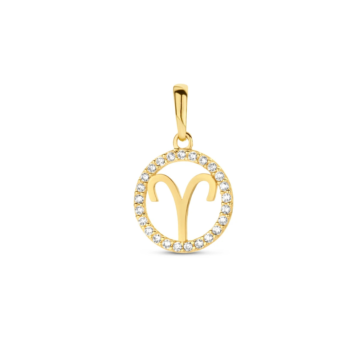 hanger sterrenbeeld zirkonia 14K geelgoud