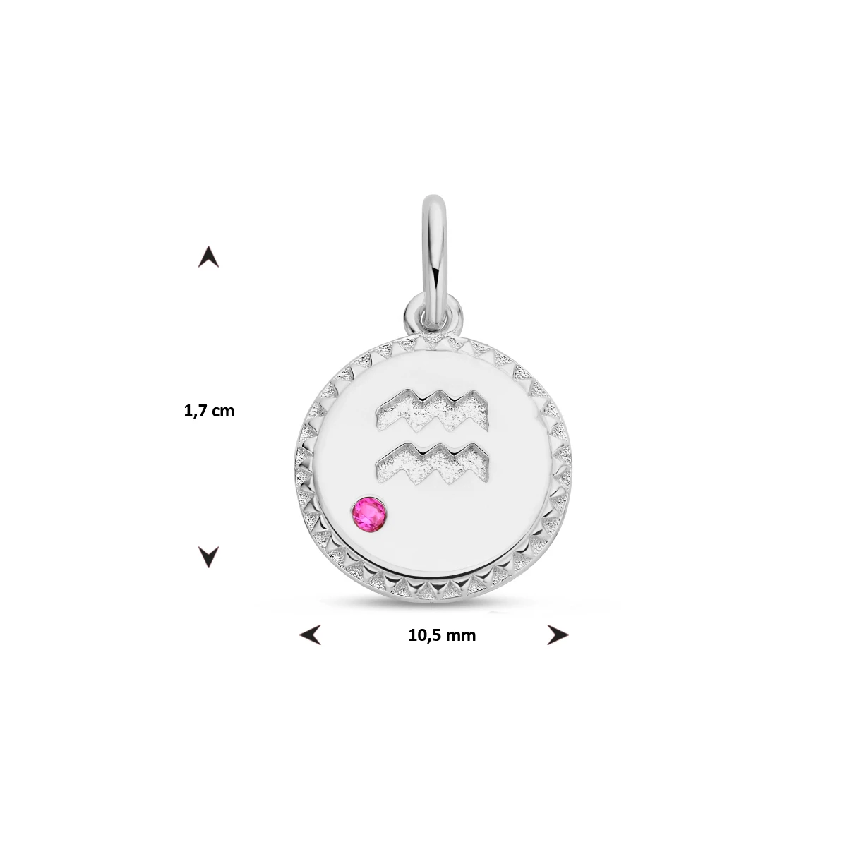 hanger sterrenbeeld zirkonia zilver gerhodineerd