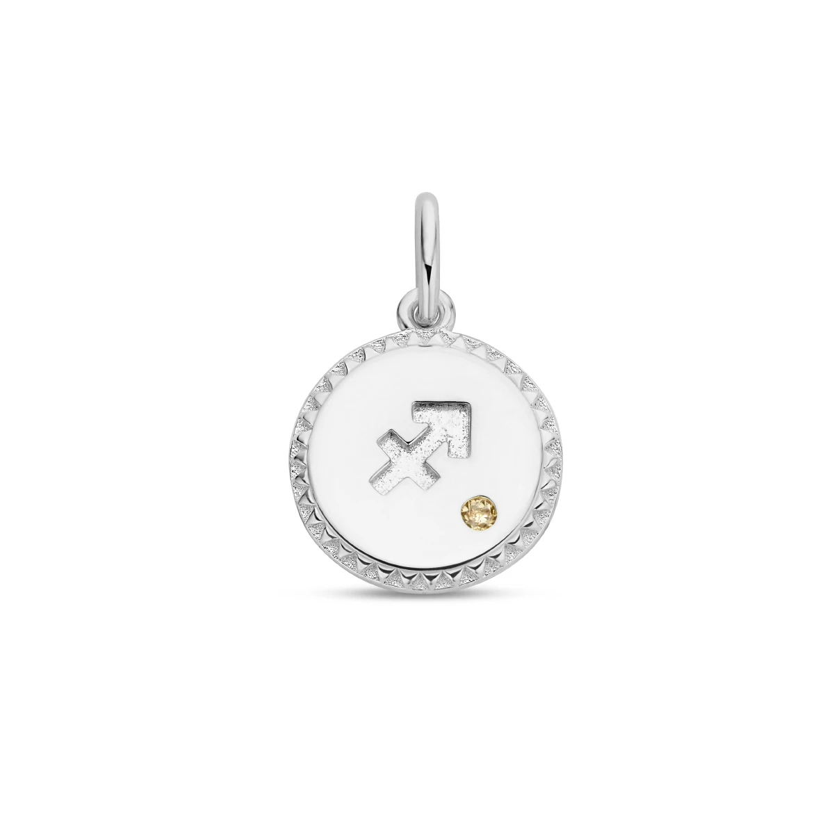 hanger sterrenbeeld zirkonia zilver gerhodineerd