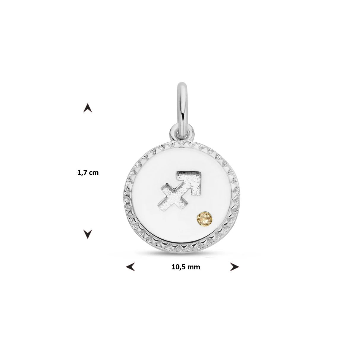 hanger sterrenbeeld zirkonia zilver gerhodineerd