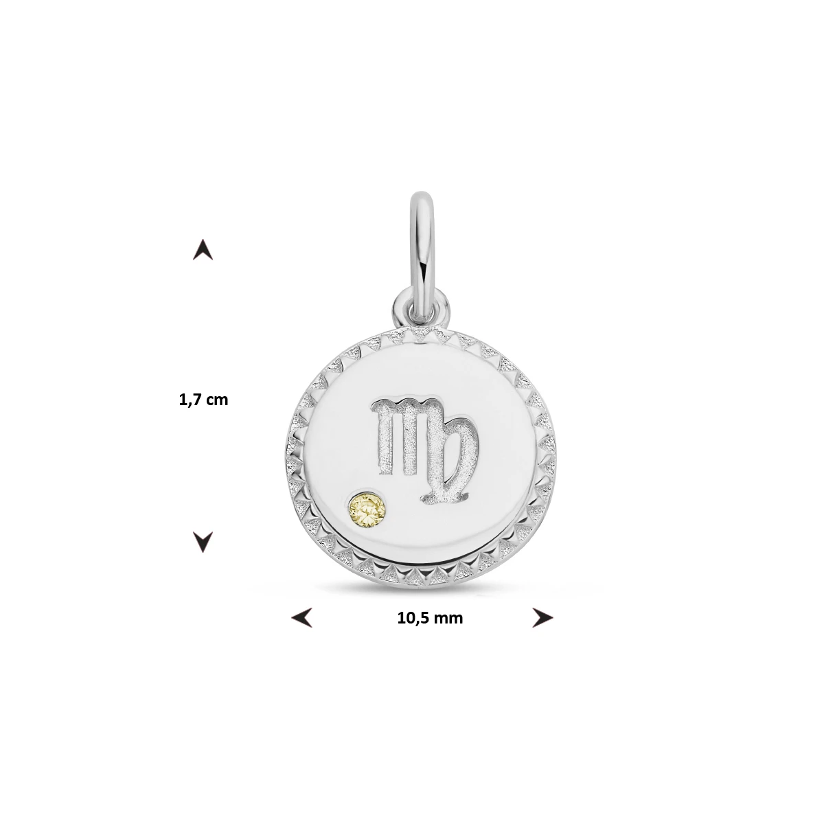hanger sterrenbeeld zirkonia zilver gerhodineerd