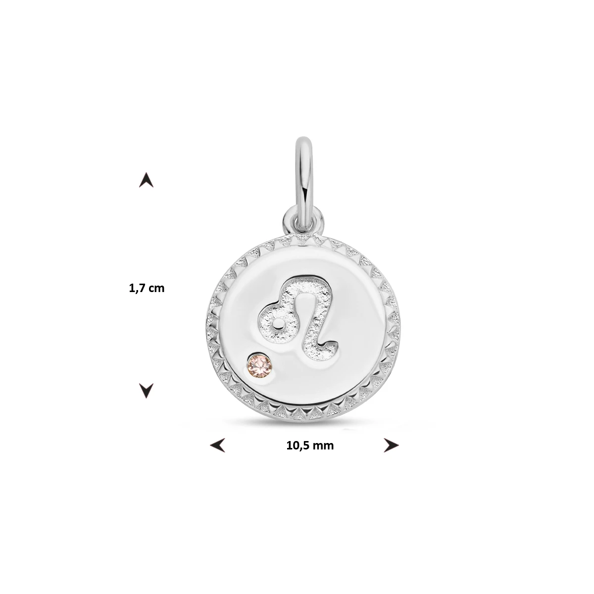 hanger sterrenbeeld zirkonia zilver gerhodineerd