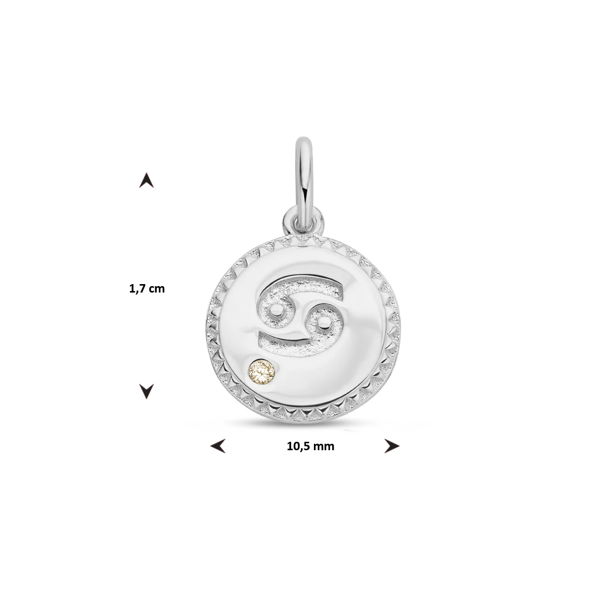 hanger sterrenbeeld zirkonia zilver gerhodineerd