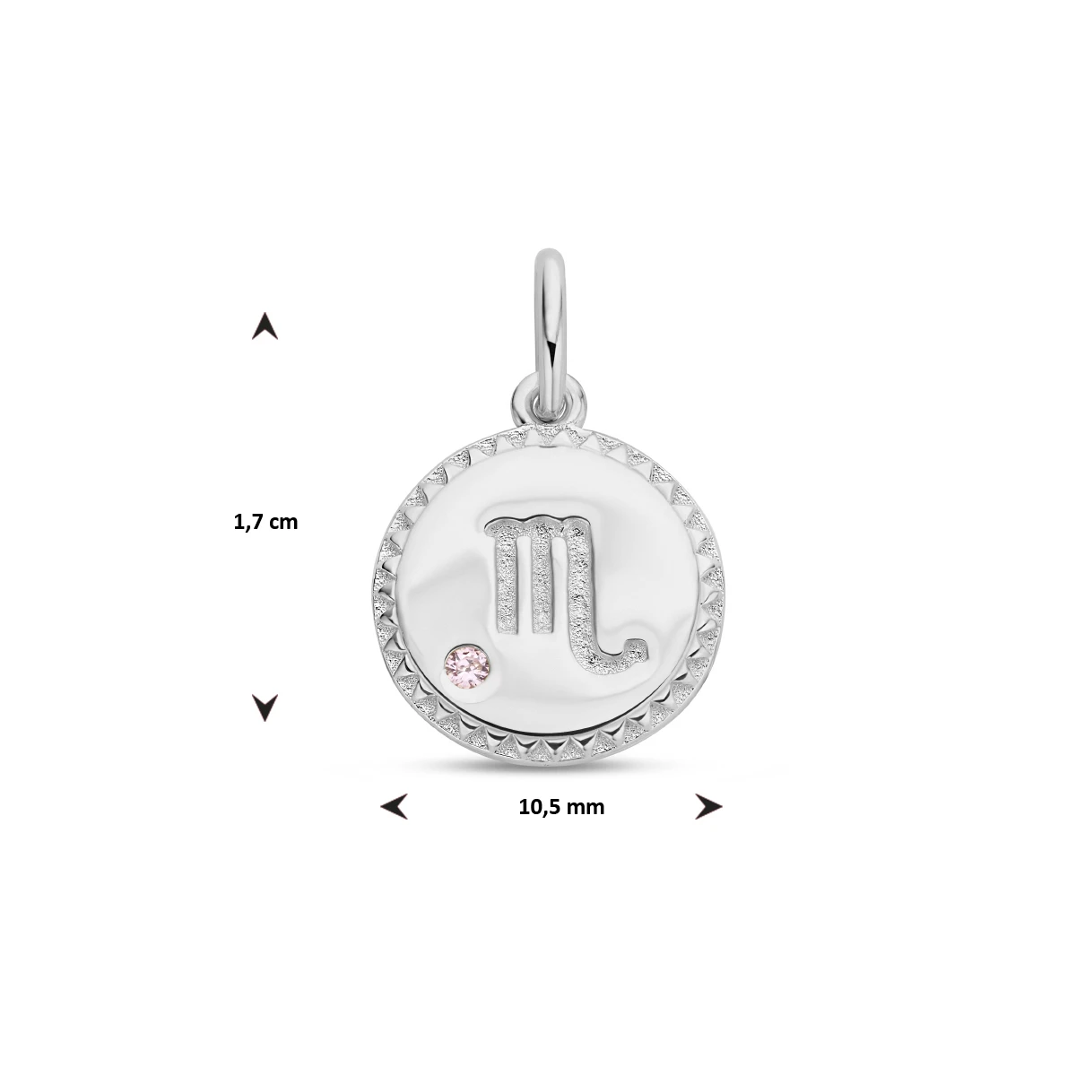 hanger sterrenbeeld zirkonia zilver gerhodineerd