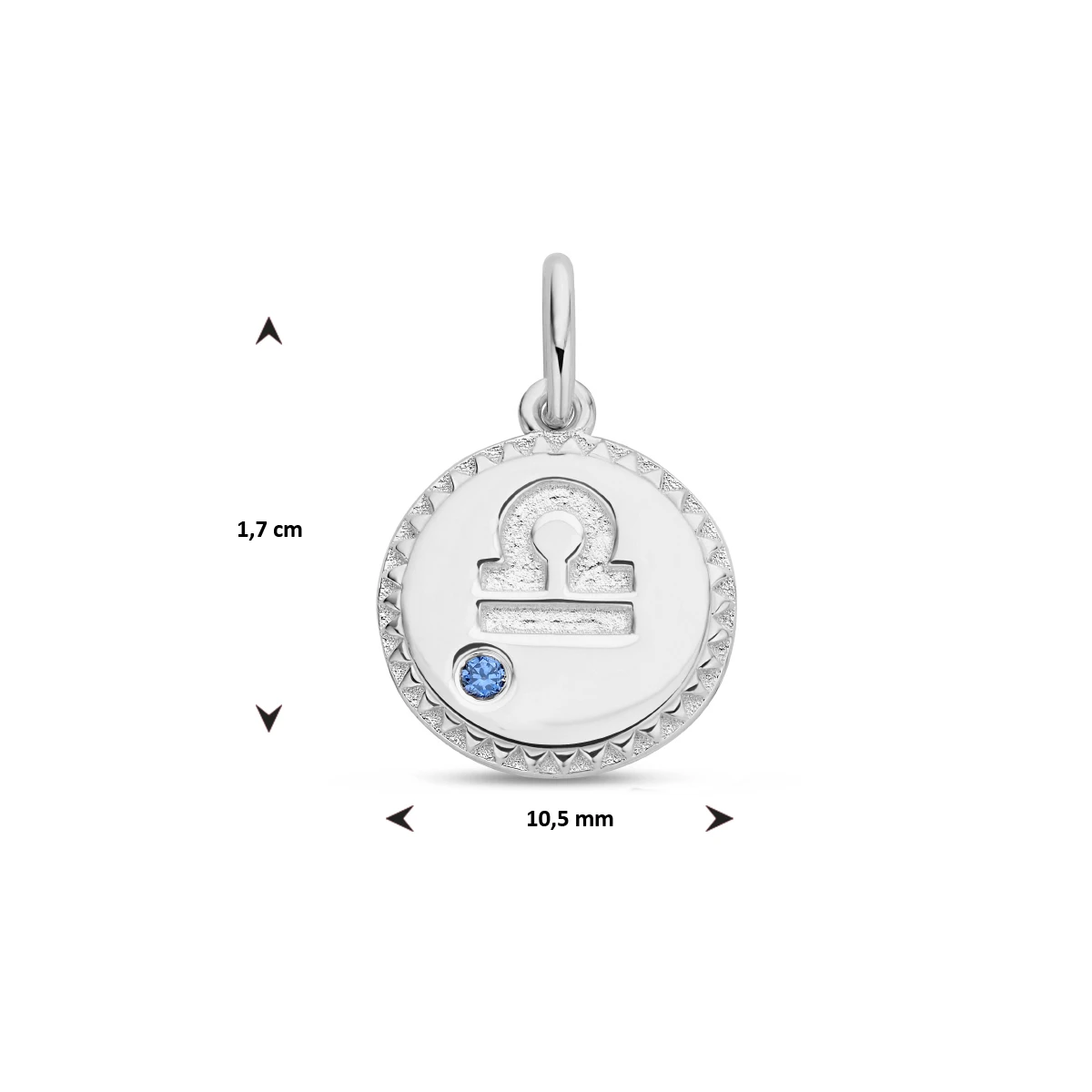 hanger sterrenbeeld zirkonia zilver gerhodineerd
