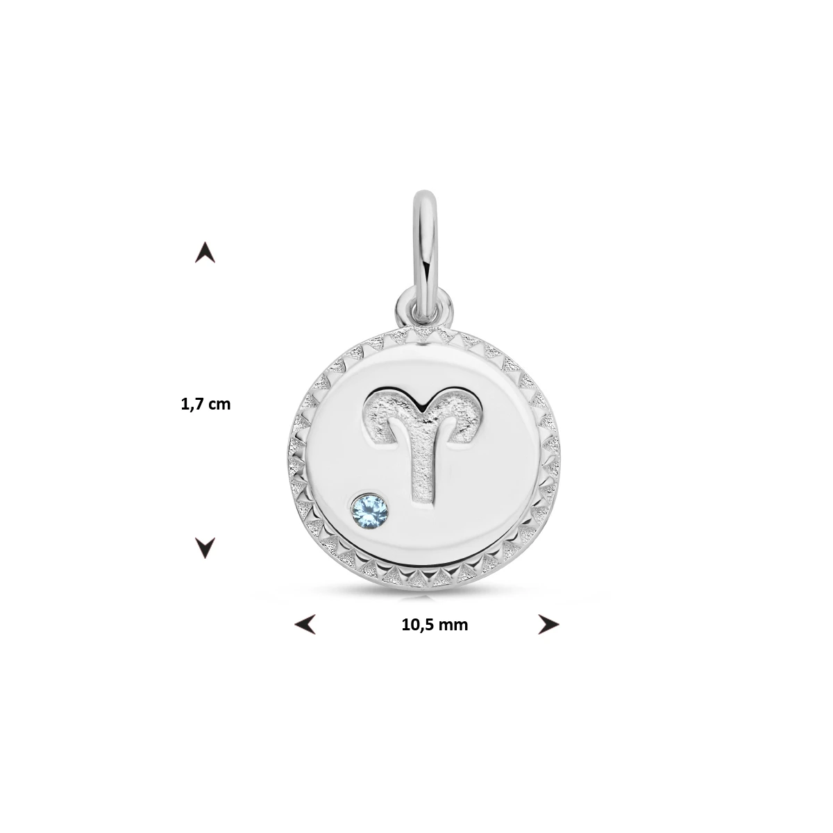 hanger sterrenbeeld zirkonia zilver gerhodineerd