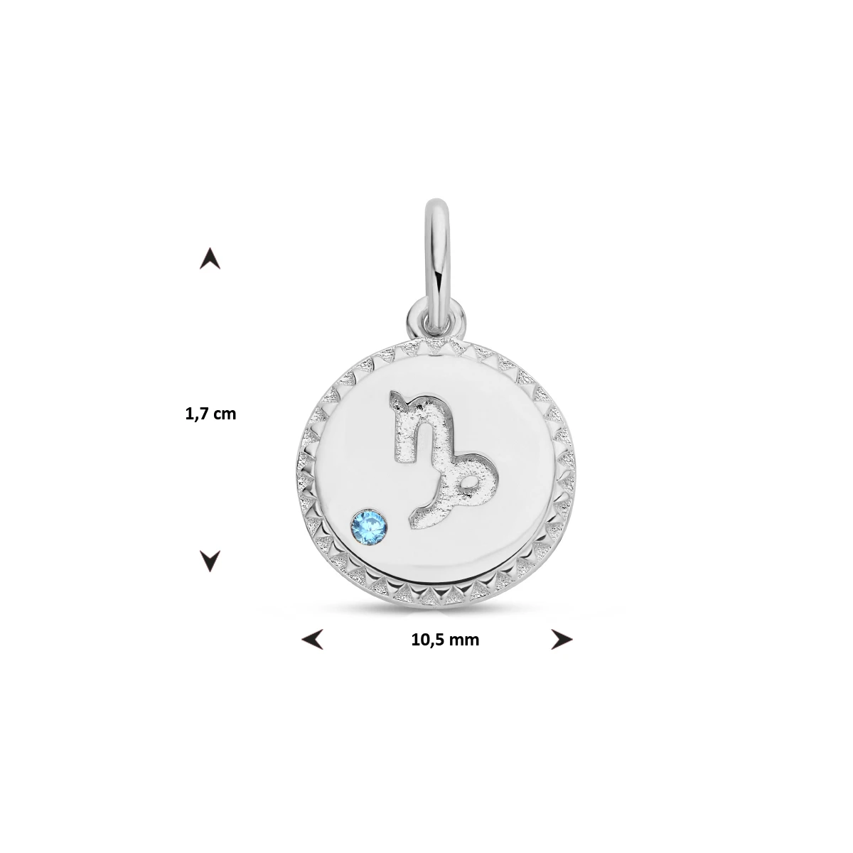 hanger sterrenbeeld zirkonia zilver gerhodineerd