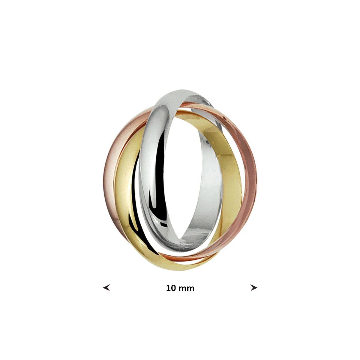 hanger tricolor 14K tricolor goud