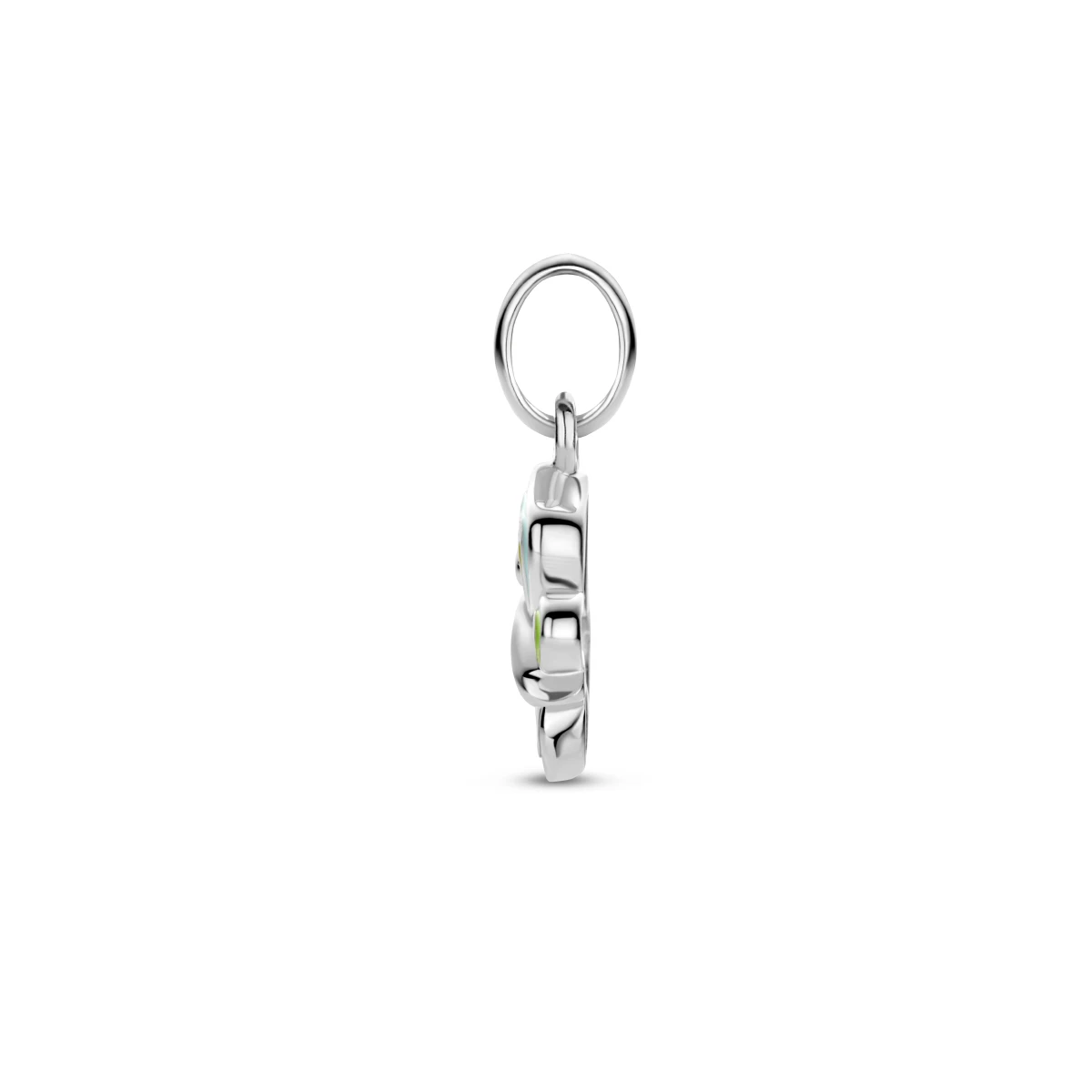 hanger vlinder emaille zilver gerhodineerd