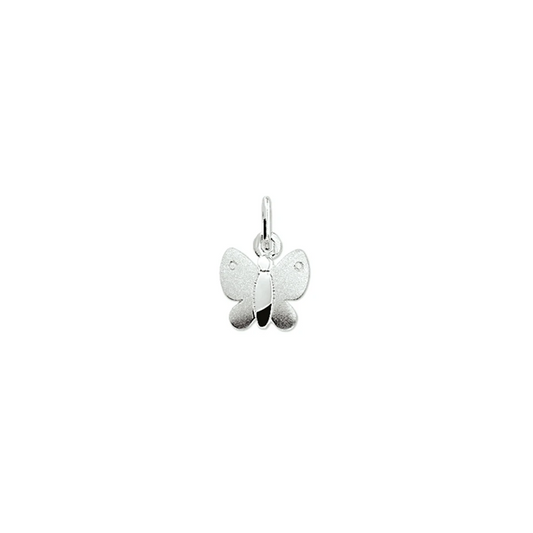 hanger vlinder poli/mat zilver gerhodineerd