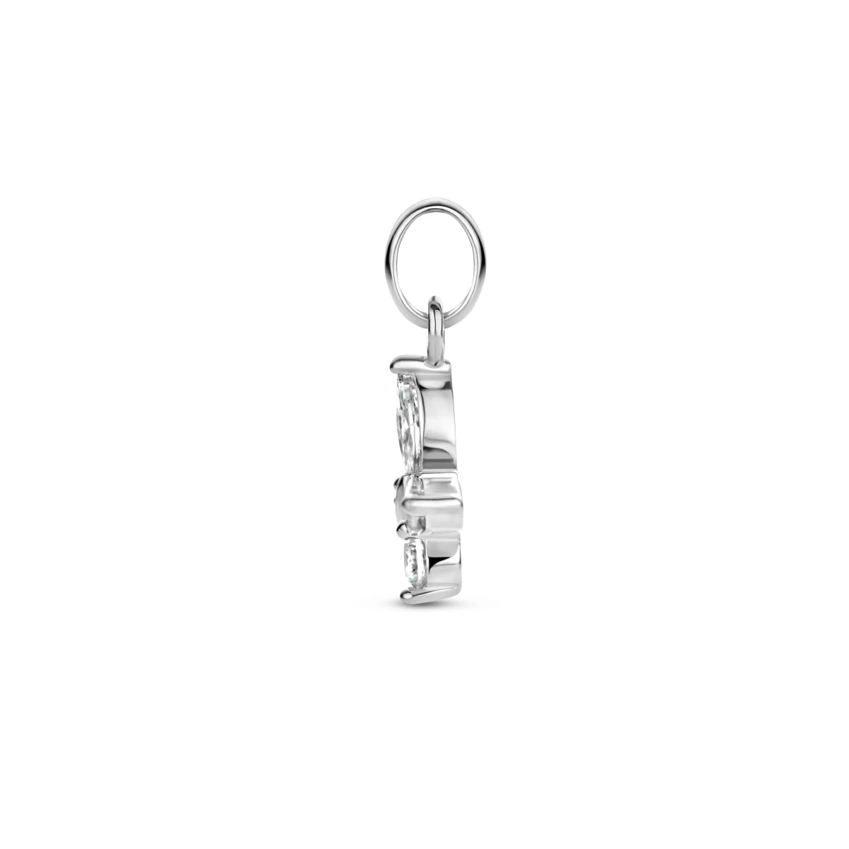 hanger vlinder zirkonia zilver gerhodineerd