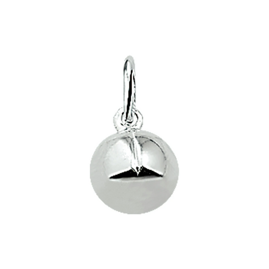 hanger voetbal 8 mm zilver gerhodineerd