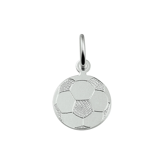 hanger voetbal zilver wit