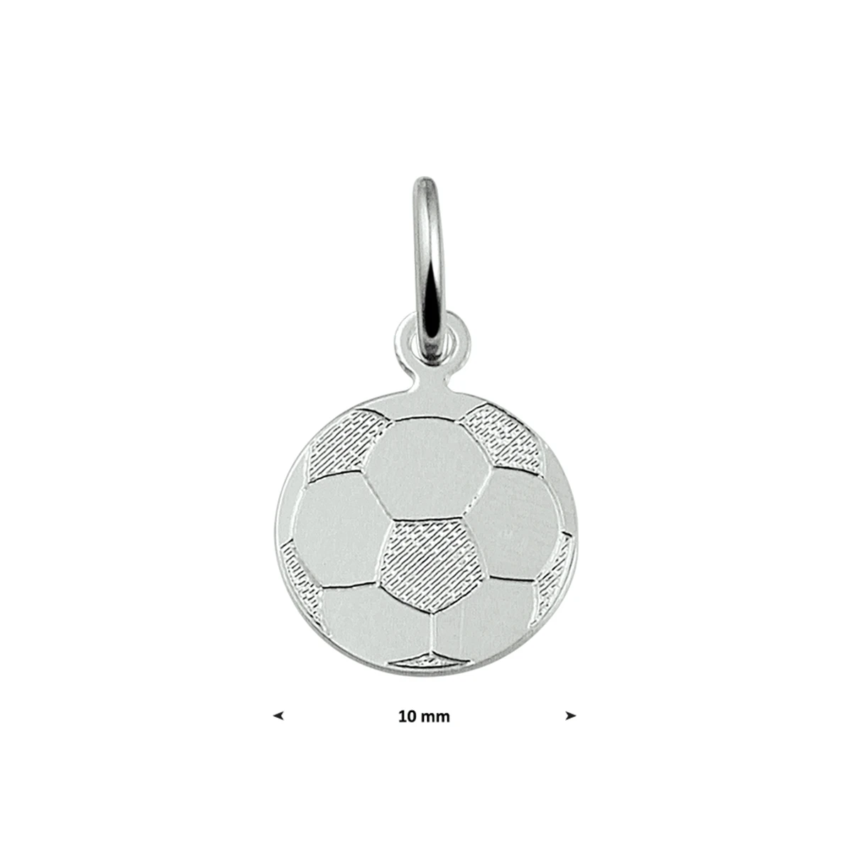 hanger voetbal zilver wit