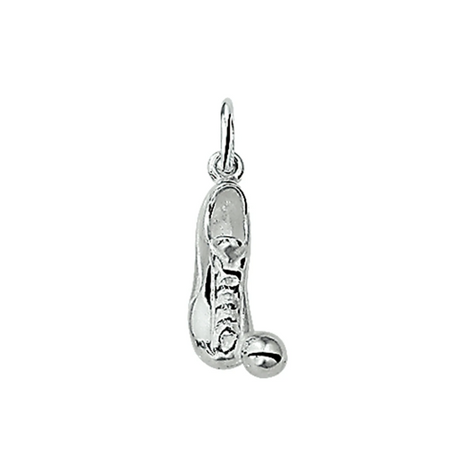 hanger voetbalschoen zilver wit